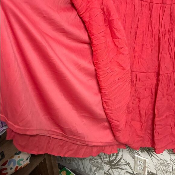 Fashion Nova S Red Cherry Tiered Long Maxi Skirt - Picture 4 of 4